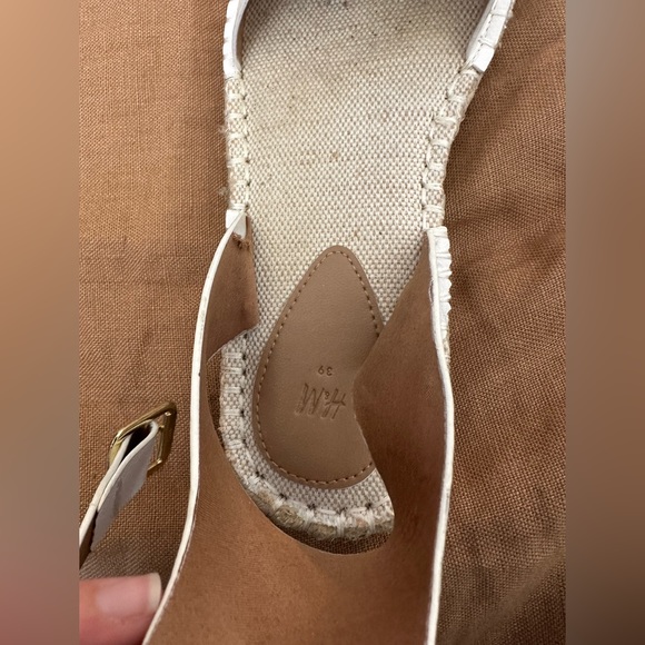 H&M white platform espadrilles sandals size 39 or US 8 - Picture 8 of 16